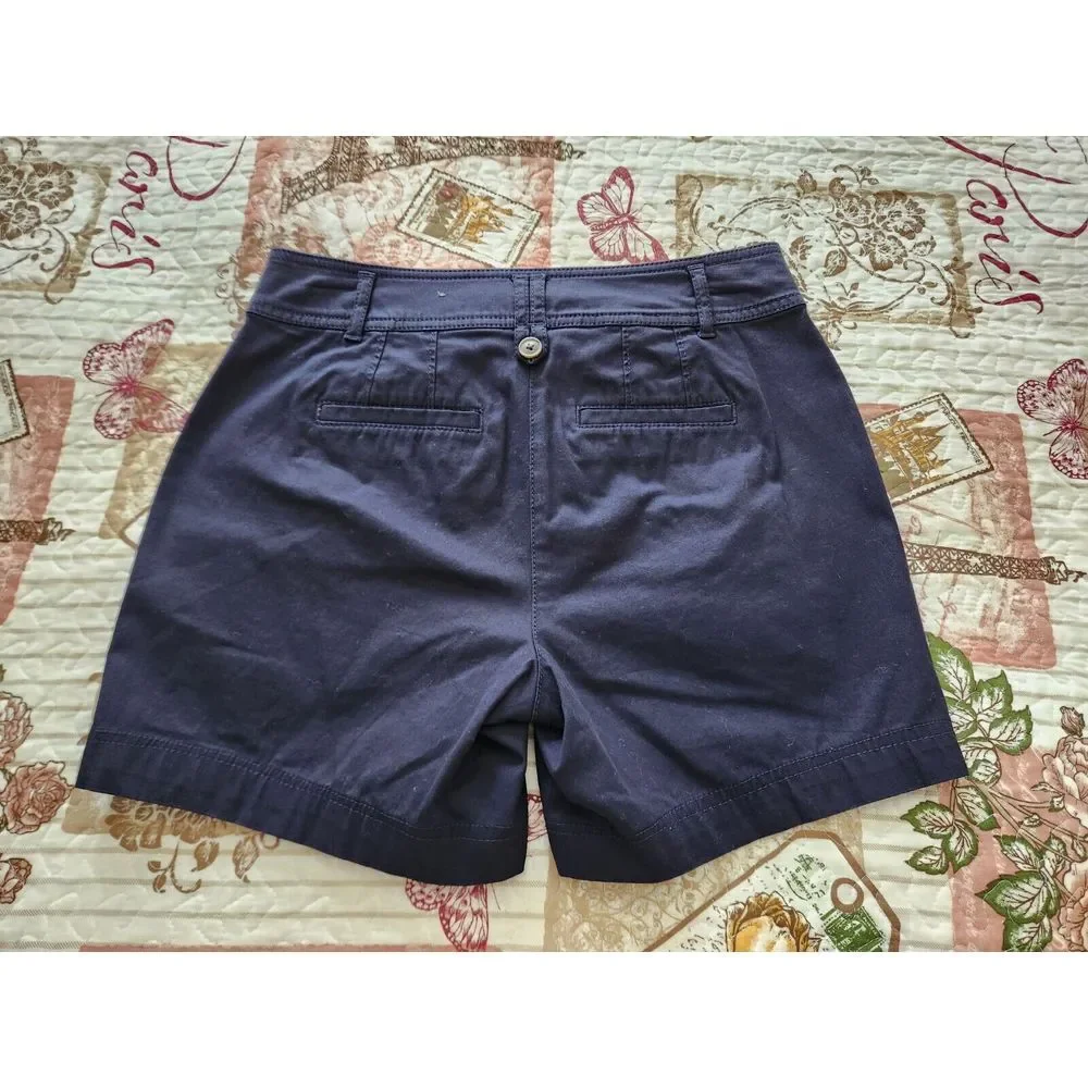Talbots Petites Women's Navy Blue Shorts Stretch Size‎ 2P